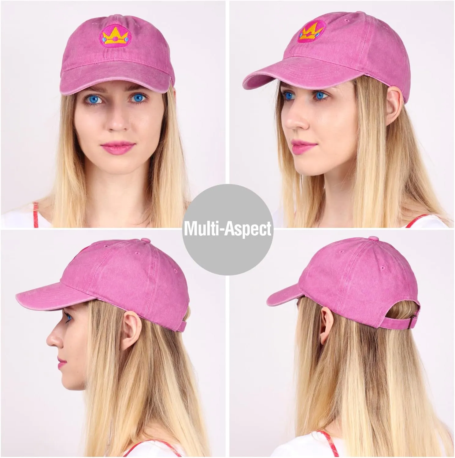 C-ZOFEK Peach Hat Multicolor Adjustable Crown Baseball Cap for Women Christmas Halloween
