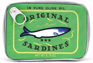 Cessfle Canned Sardines Makeup Bag, Funny Sardine Tin Fish Cosmetic Bag, Creative Cute Makeup Bag Kawaii Pencil Case Pouch, Coquette Make up Pouch for Women