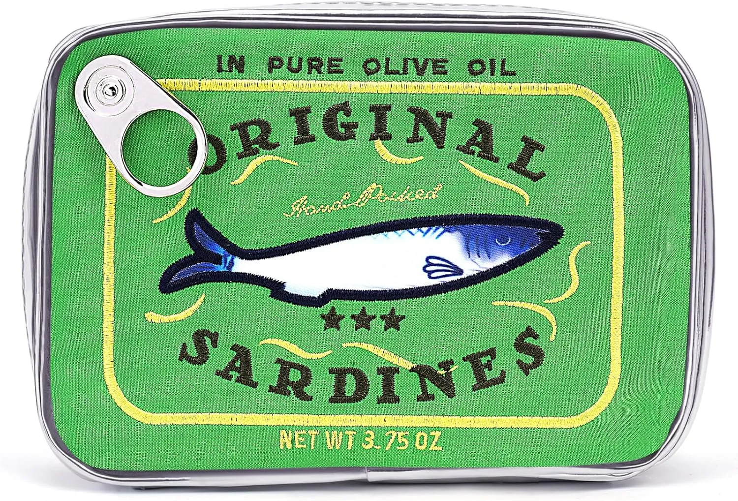 Cessfle Canned Sardines Makeup Bag, Funny Sardine Tin Fish Cosmetic Bag, Creative Cute Makeup Bag Kawaii Pencil Case Pouch, Coquette Make up Pouch for Women