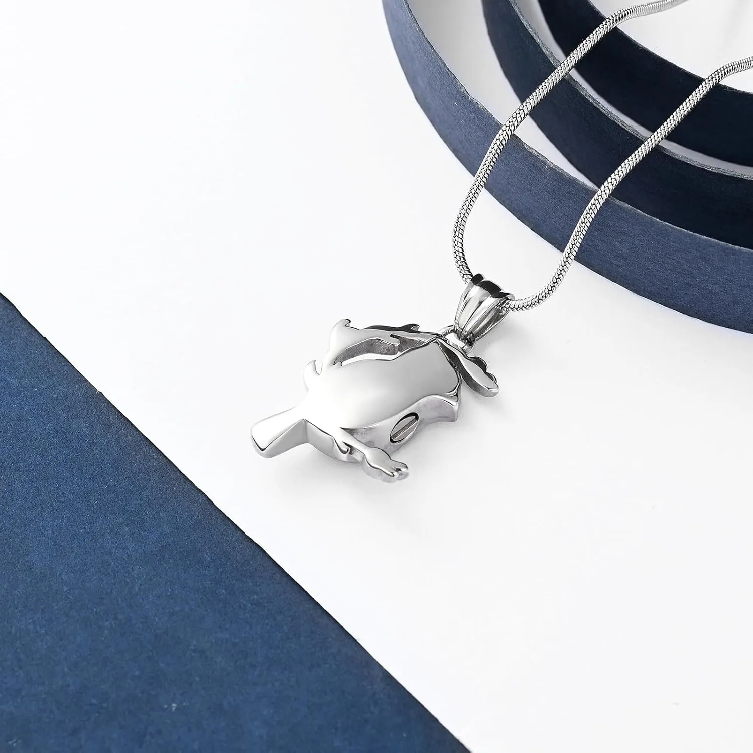 constantlife Cardinal Urn Necklace for Ashes Stainless Steel Red Blue Bird Pendant Cremation Keepsake Human Pet Memorial Jewelry for Women Men