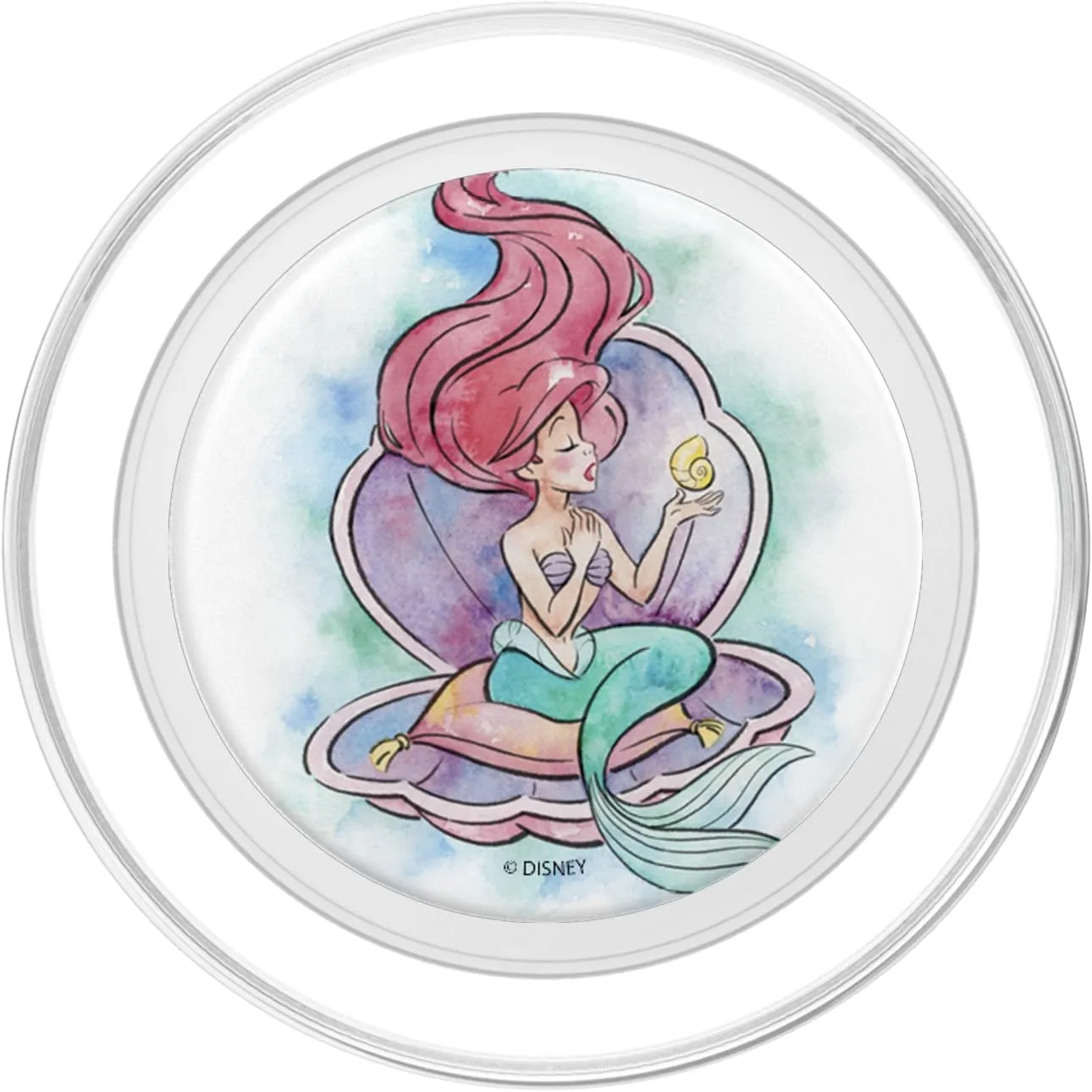 Disney The Little Mermaid Ariel Watercolor Shell PopSockets PopGrip for MagSafe