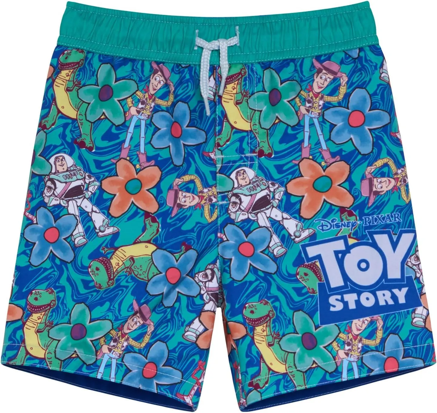 Disney Toy Story UPF 50  Pullover Rash Guard and Swim Trunks Outfit Set Toddler to Little Kid Sizes (2T - 7)