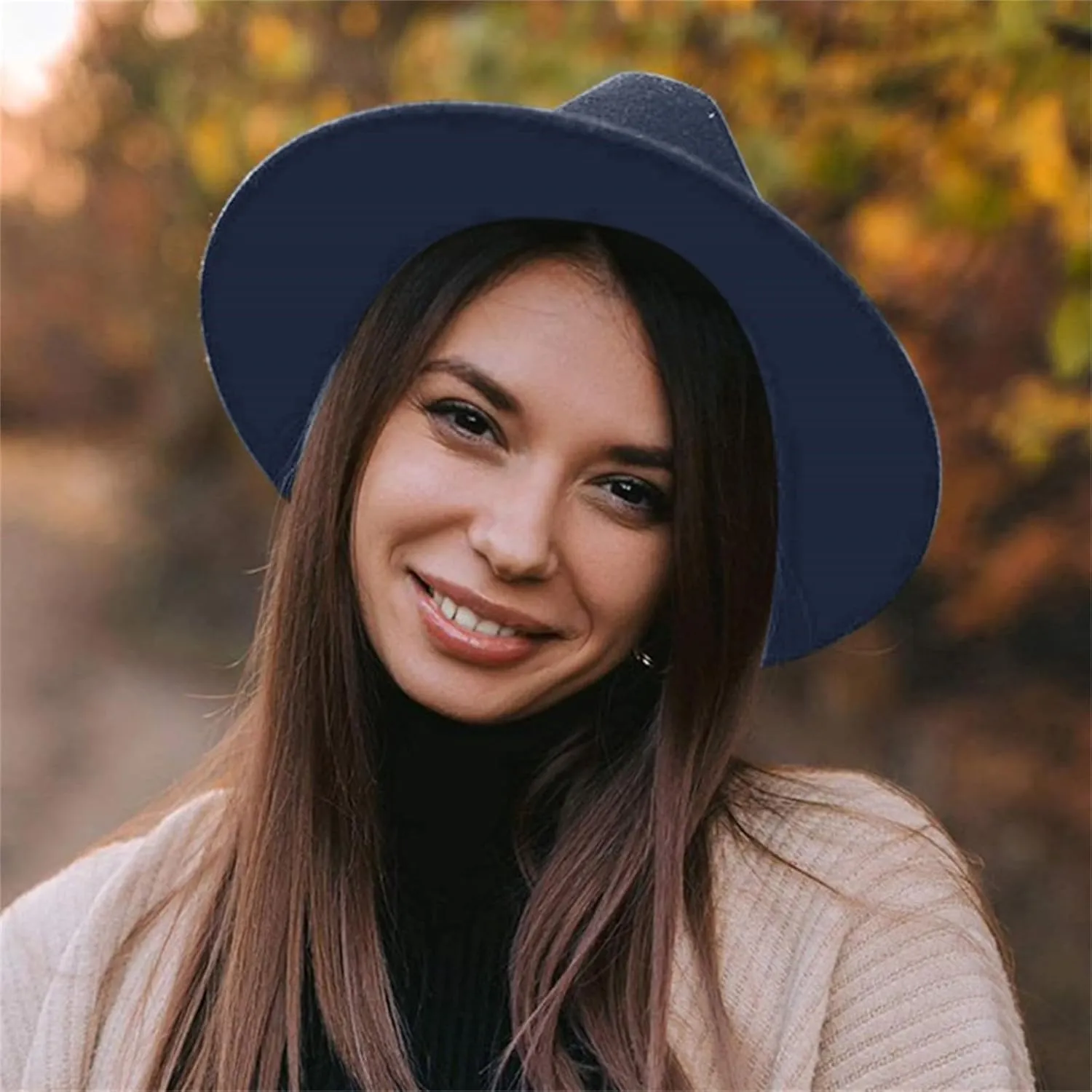 Fedora Hats for Men Women Hat Wide Brim Panama Hat with Belt Buckle Wide Brim Fedora Hats for Men