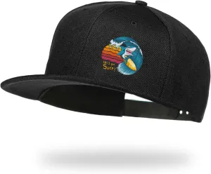 Flat Bill Hats for Women Skeleton Hand Rose Flat Bill Hat Mens Snap Back Hats Vintage Flat Brim Hat