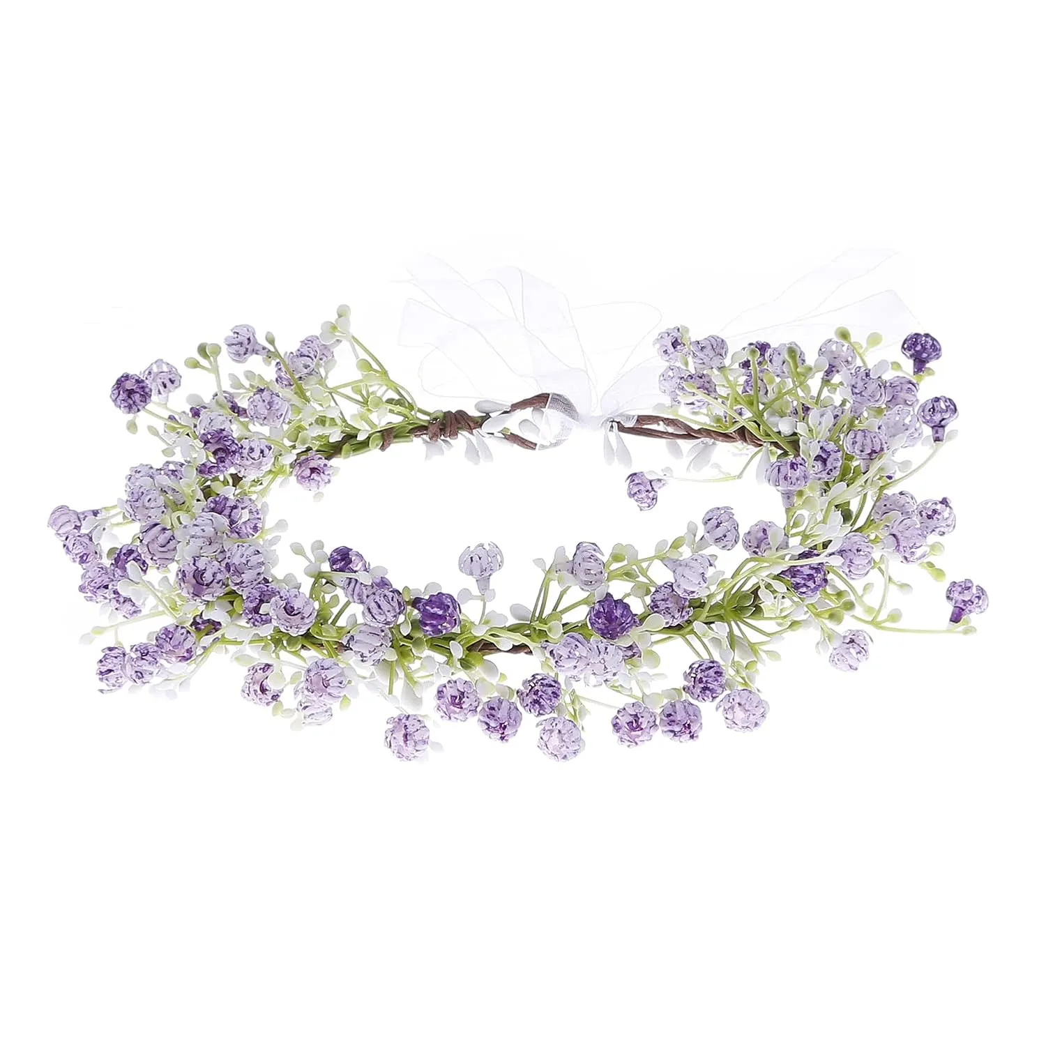 Floral Crown Eucalyptus Flower Women Girls Headband Flower Headpiece Bridal Halo Photo Prop