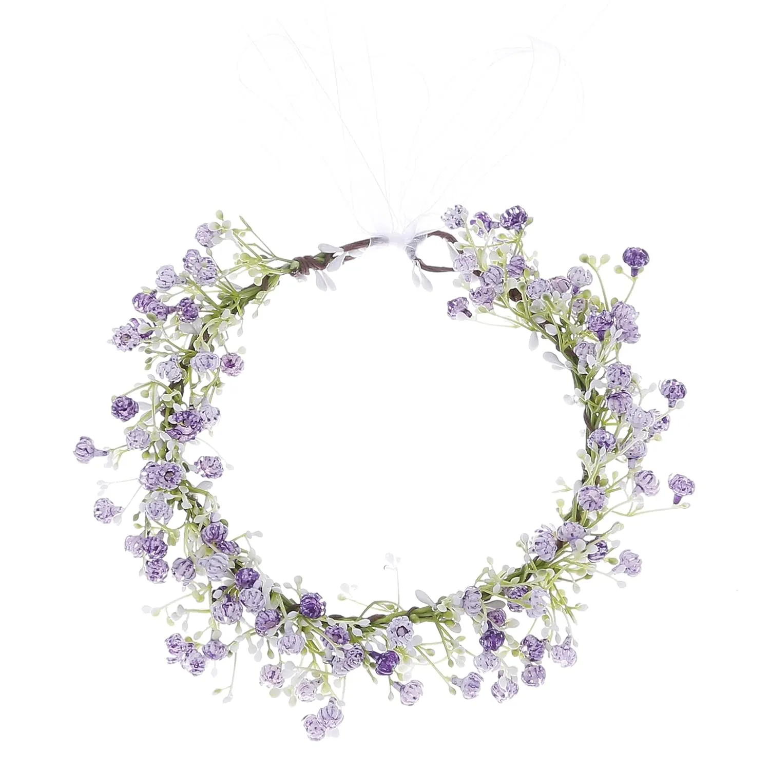 Floral Crown Eucalyptus Flower Women Girls Headband Flower Headpiece Bridal Halo Photo Prop