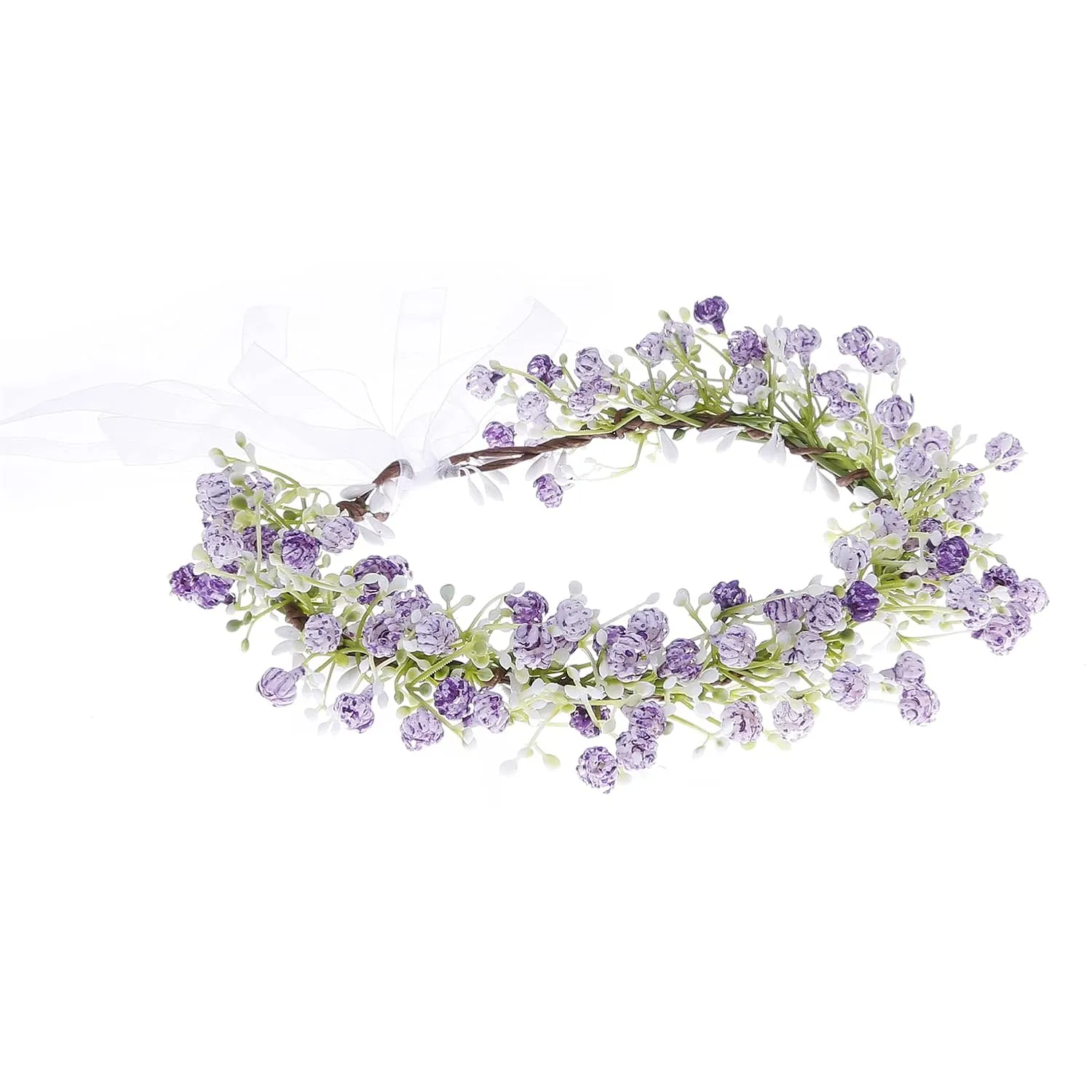 Floral Crown Eucalyptus Flower Women Girls Headband Flower Headpiece Bridal Halo Photo Prop