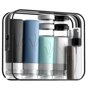 INSFIT Silicone Travel Bottles Set, 17 Pack Travel Size Toiletries, Leakproof Travel Bottles for Toiletries, Travel Accessories for Women, Airplane Travel Essentials, Travel Containers for Toiletries
