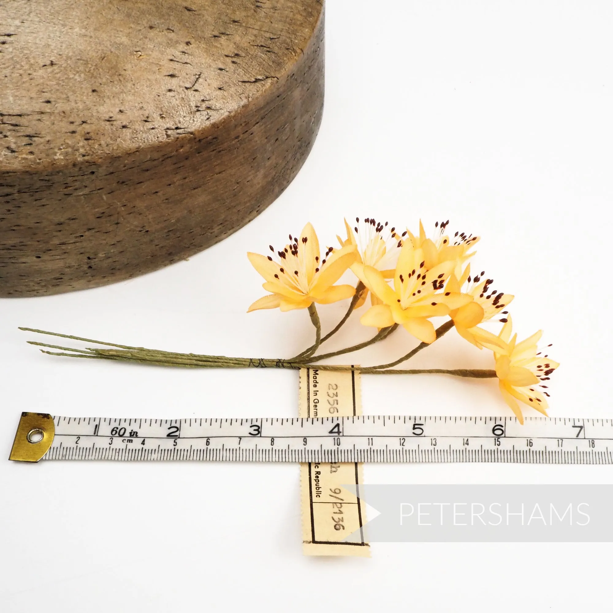 'Isabella' Vintage 1950's German Edelweiss Silk Flower Millinery Hat Mount