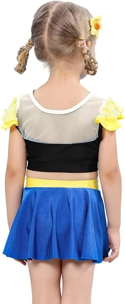 MYRISAM Girls Princess Two-Piece Tankini Swimsuits Party Bathing Suits Ruffles Beach Surf Swimming Swimwear Bikini Set