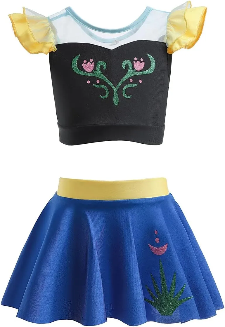 MYRISAM Girls Princess Two-Piece Tankini Swimsuits Party Bathing Suits Ruffles Beach Surf Swimming Swimwear Bikini Set
