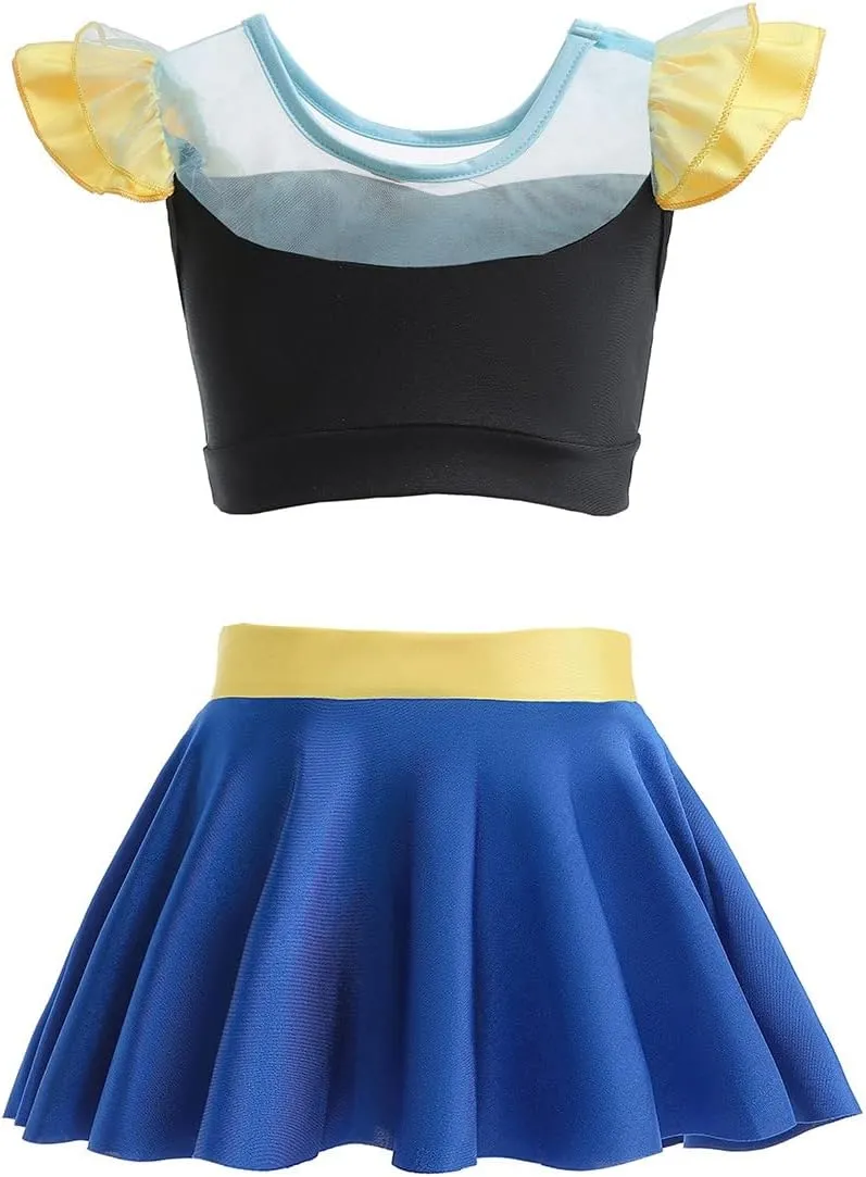 MYRISAM Girls Princess Two-Piece Tankini Swimsuits Party Bathing Suits Ruffles Beach Surf Swimming Swimwear Bikini Set
