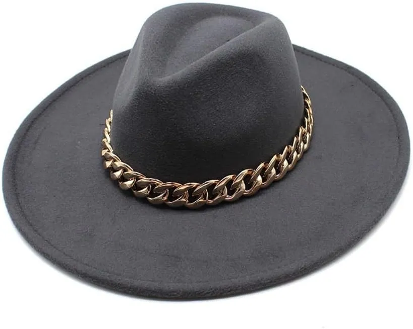 New Large Brim Peach-Shape Woolen Top Hat, Autumn and Winter Jazz Hat Concave-Convex Top British Fashion Felt Hat Luopan Caps & Hats (Color : Dark Grey, Size : 56-58cm)