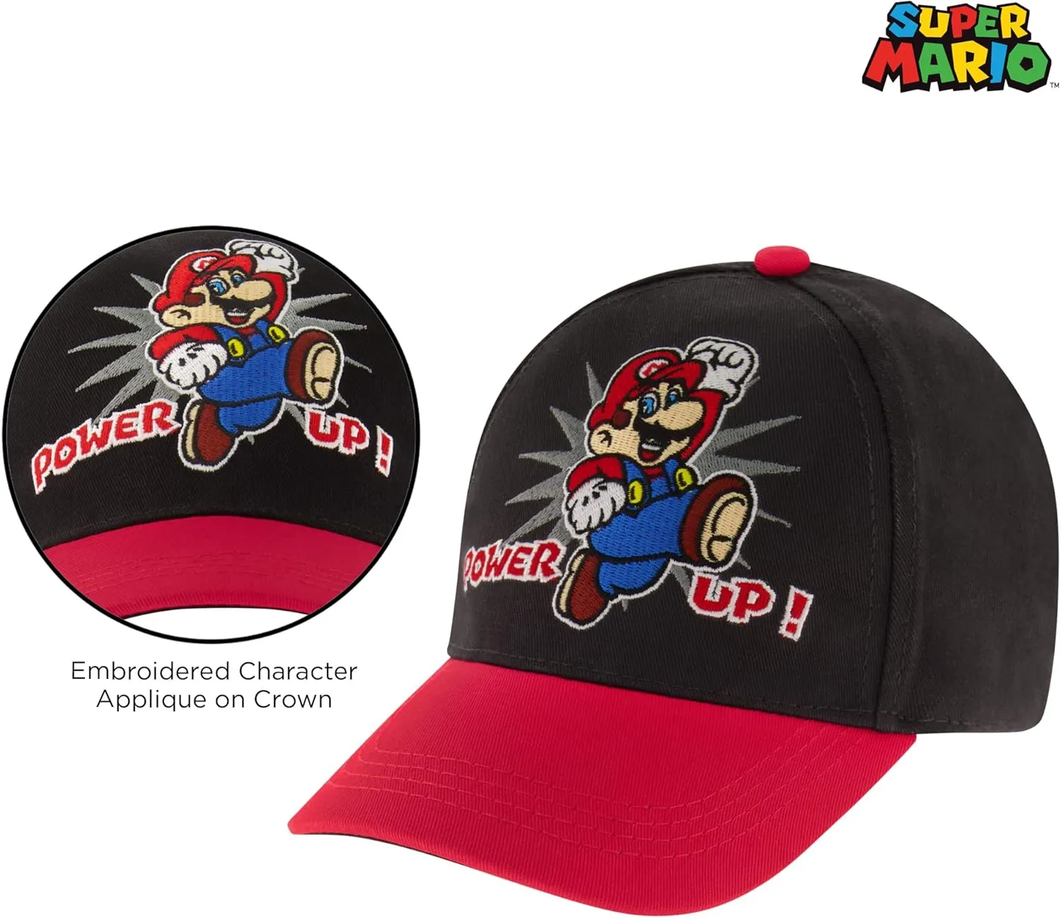Nintendo Boys Super Mario Bros. Cotton Baseball Cap (Size 4-7)