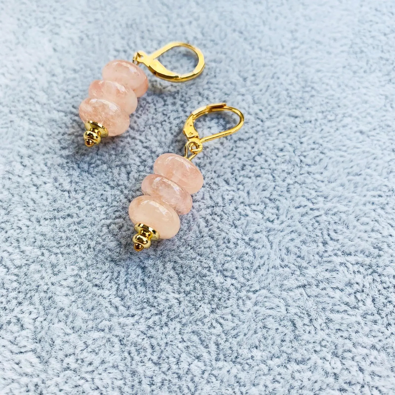 Peach Morganite Earrings