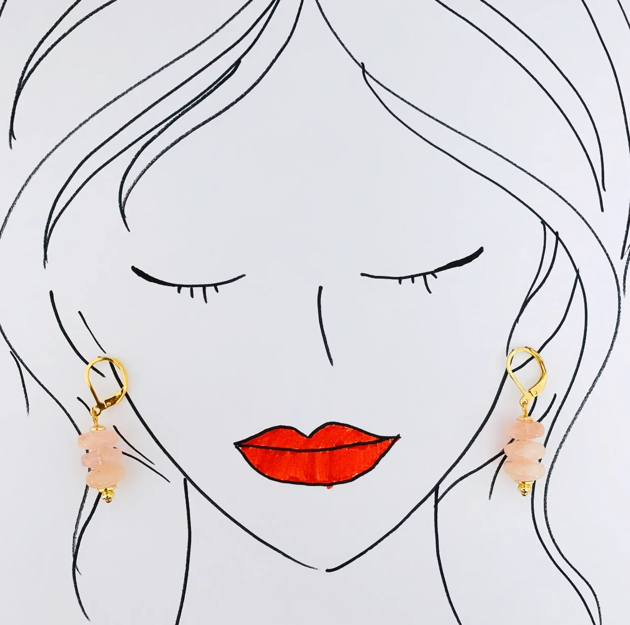 Peach Morganite Earrings