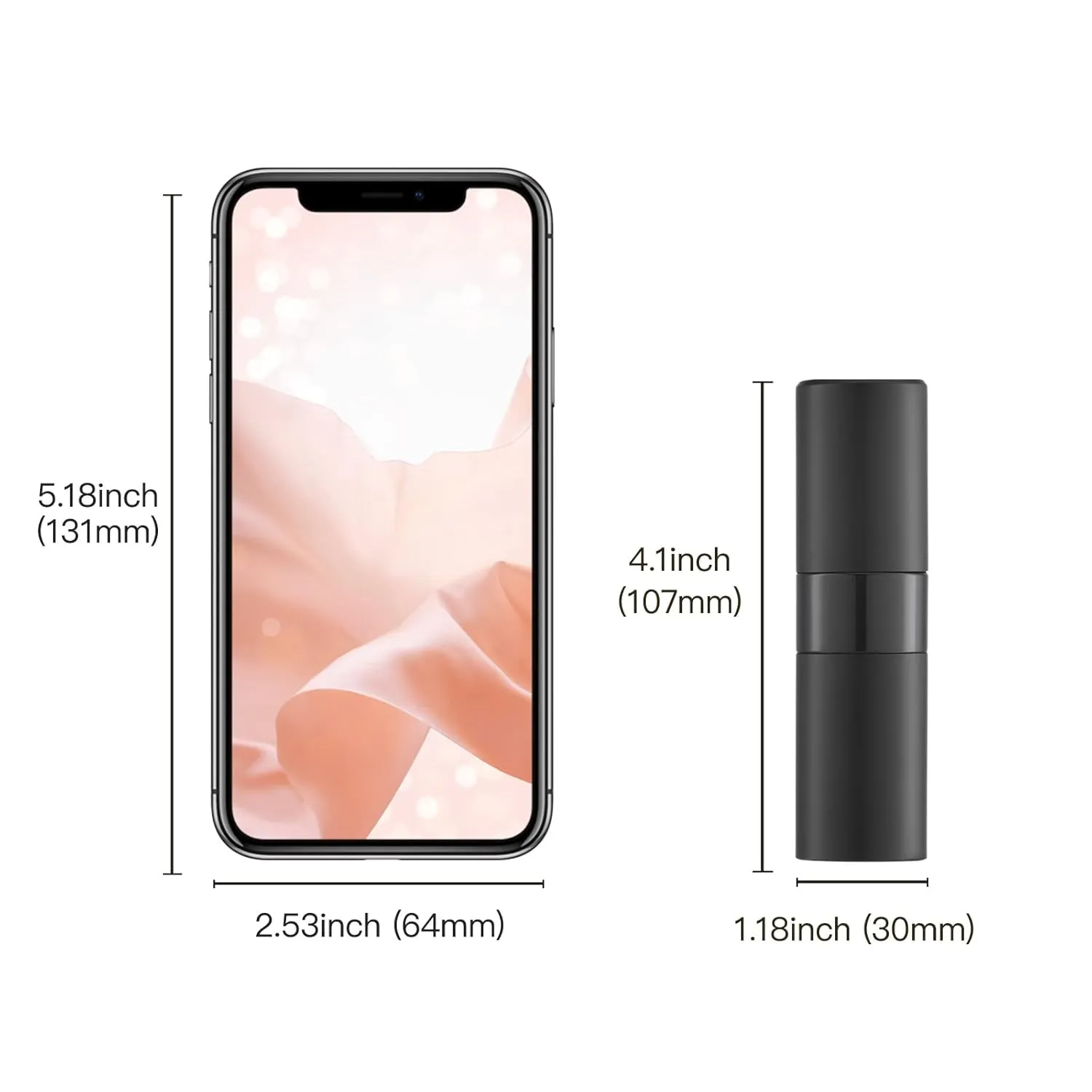 Perfume Travel Refillable Atomizer Bottle: Cologne Spray Mini for Refill - Empty Fragrance Sprayer for Men - Large Size 20ML - Black 2PCS