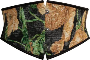 Scarlet Darkness Renaissance Corset Belt for Women Lace Up Floral Wide Waist Belt for Dresses