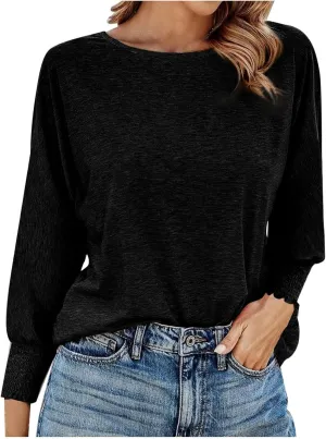 Spring Tops for Women 2025 Summer Fashion Tops 3/4 Sleeve T-Shirts Cute Crewneck Basic Business Tees Blouses Vacation