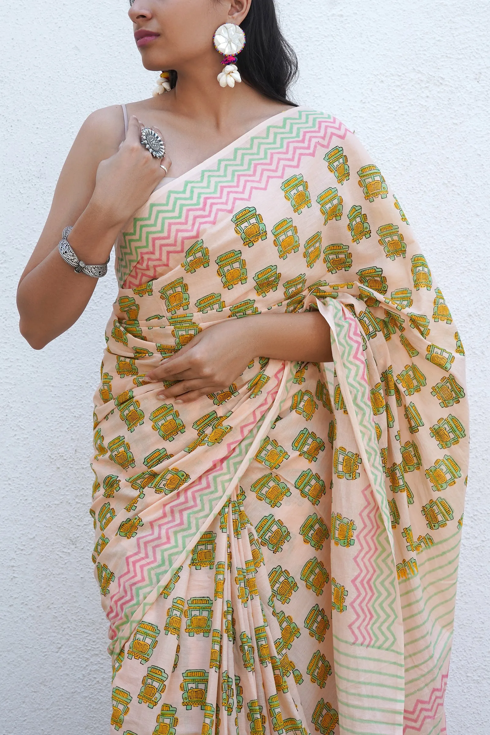 Teejh Horn OK Please Mulmul Cotton Saree
