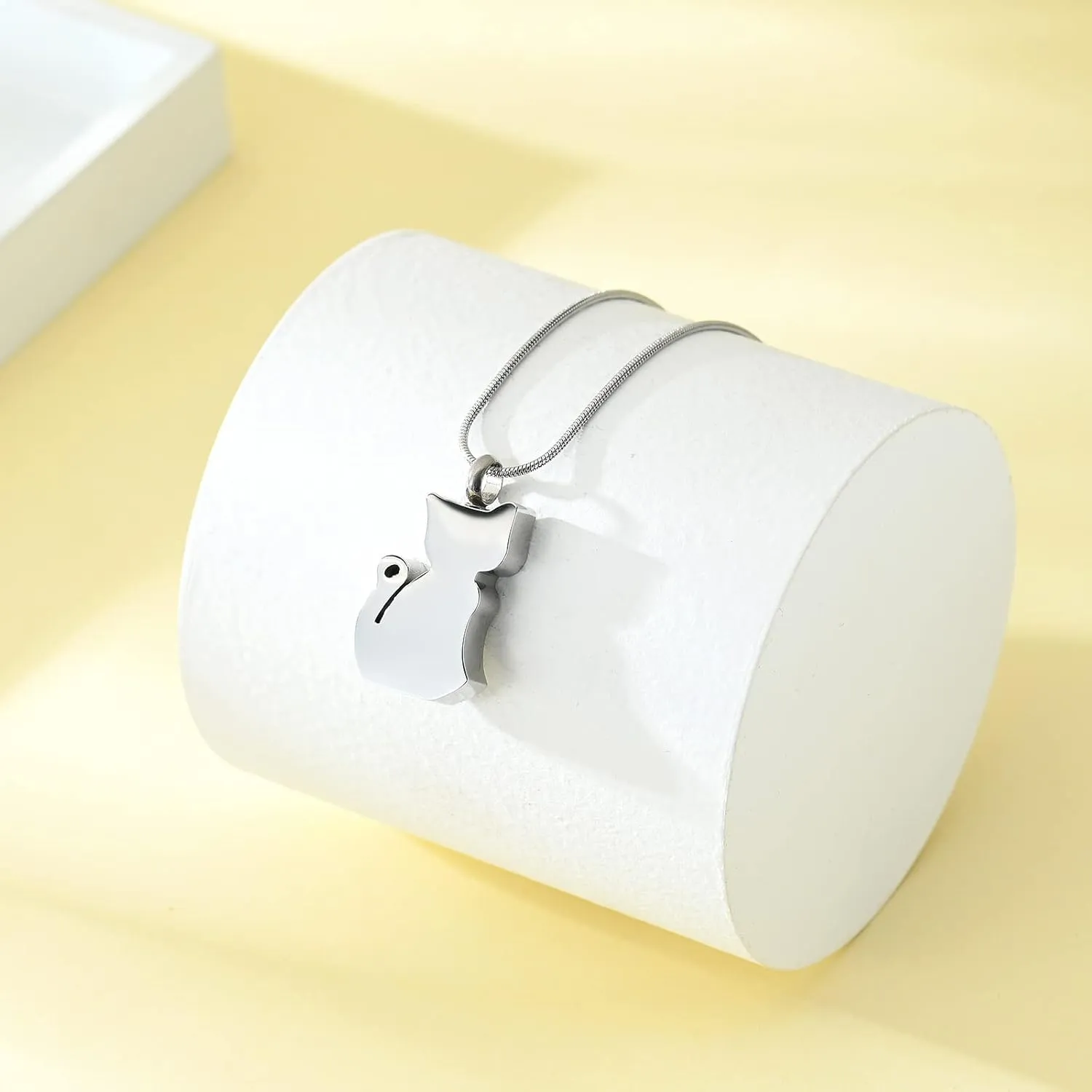 zeqingjw Cat Cremation Jewelry Urn Necklace for Ashes for Pet,Funeral Ashes Keepsake Urn Necklace Pendant Memorial Jewellery