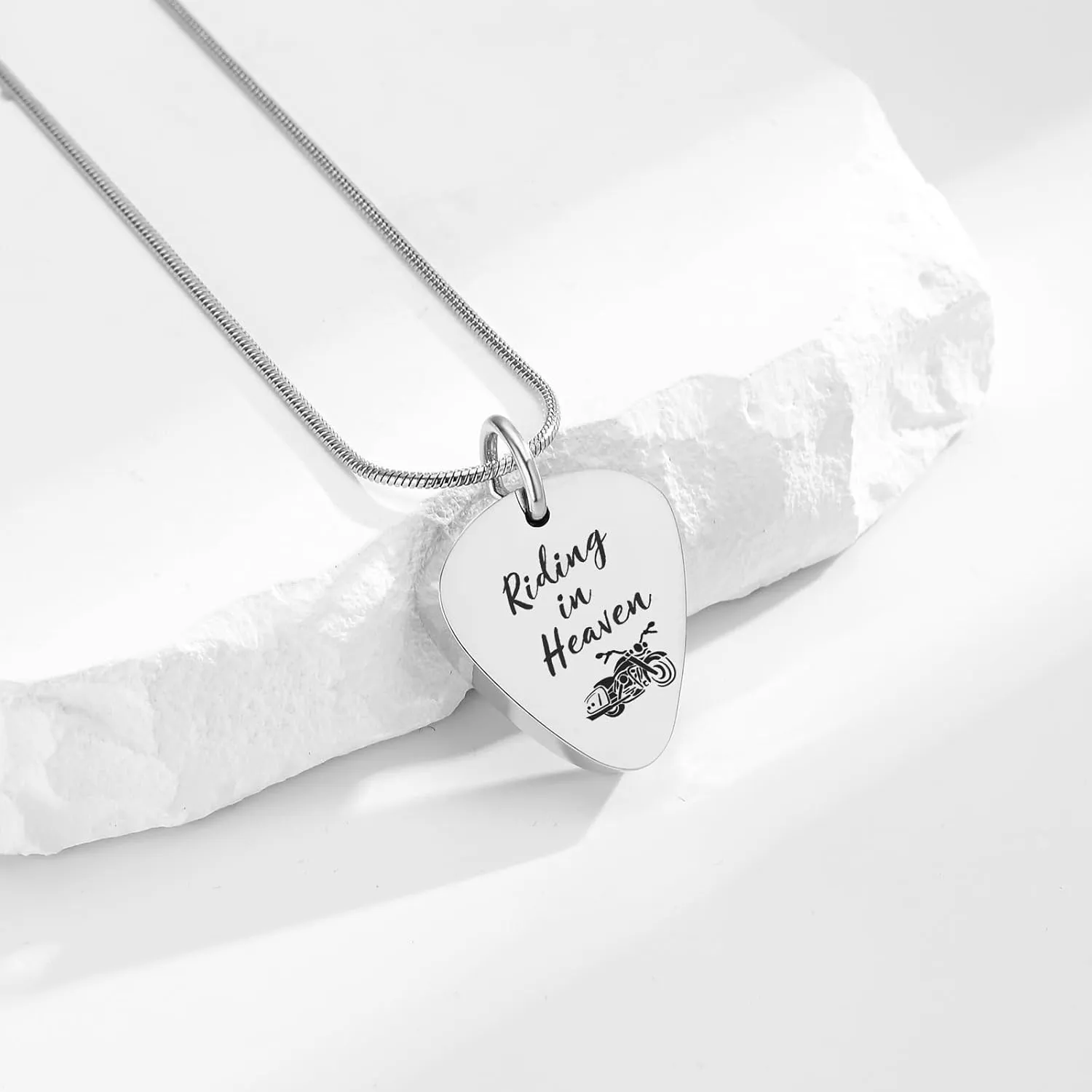 zeqingjw Urn Necklace for Ashes Motorcycle Cremation Urn Pendant Riding in Heaven Memorial Ash Keepsake Cremation Jewelry for Men Women